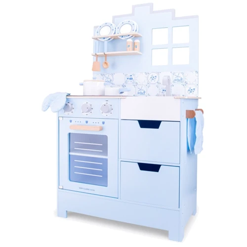 Дитяча ігрова кухня New Classic Toys серія Delft блакитна (11069)