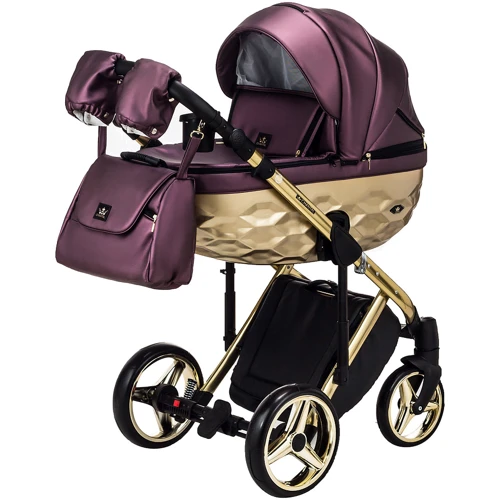 Коляска 2 в 1 Adamex Chantal Star Polar (Gold) кожа 100% Star 124 (624720): Тип коляски универсальная коляска (2-в-1)