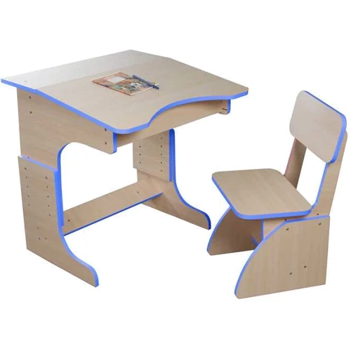 Еко парта зростаюча і стільчик Фінекс Плюс синя (106): Вік дитини від 3-х років