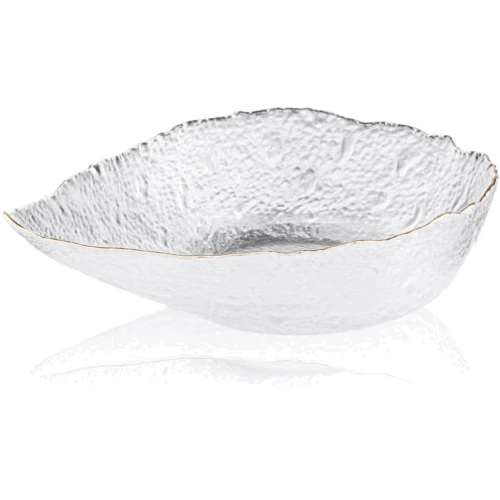 Салатник Ardesto Leaf 21.5 см прозрачный (AR5009)