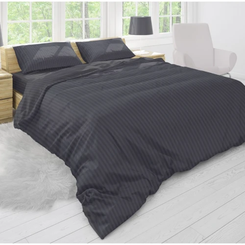 Простирадло на гумці SoundSleep Stripy Graphite бязь 90х200х20 см (93949231)