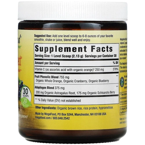 MegaFood Nutrient Booster Powder Daily C-Protect Ежедневный комплекс питательных веществ с Витамином C со вкусом фруктов 63,9 г: Тип Комплексные