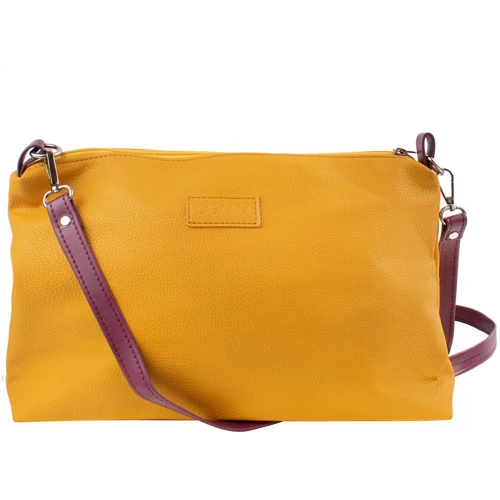 Женская дорожная сумка Laskara желтая (LK10240-yellow-purple): Стиль Повседневный (Casual)