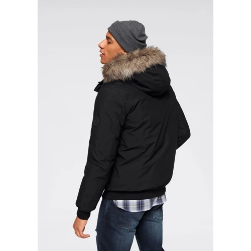 Куртка Jack & Jones 19846117 48 черная демисезон с капюшоном: Вид Куртки