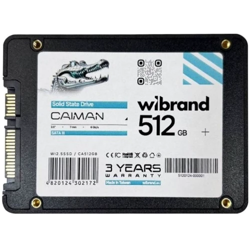 Wibrand Caiman 512GB 2.5 (WI2.5SSD/CA512GB): Тип накопителя внутренний
