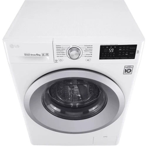 Стиральная машина LG F0J5NNW4W: Загрузка белья (стирка), кг 6