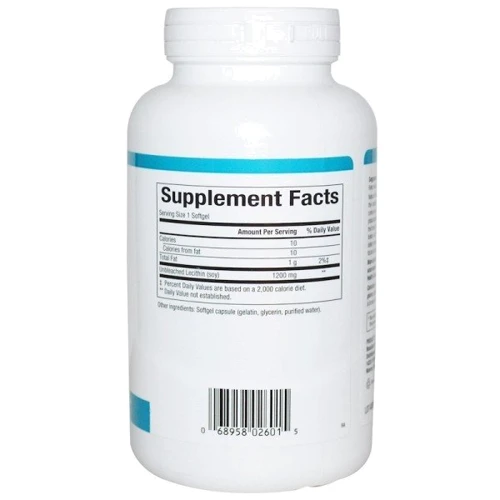 Natural Factors Unbleached Lecithin 1200 mg невибіленими лецитин 180 гелевих капсул: Тип лецитин