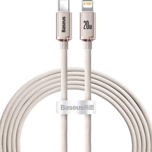 Кабель Baseus Cable USB-C to Lightning Crystal Shine Series 20W 2m Pink (CAJY001404)