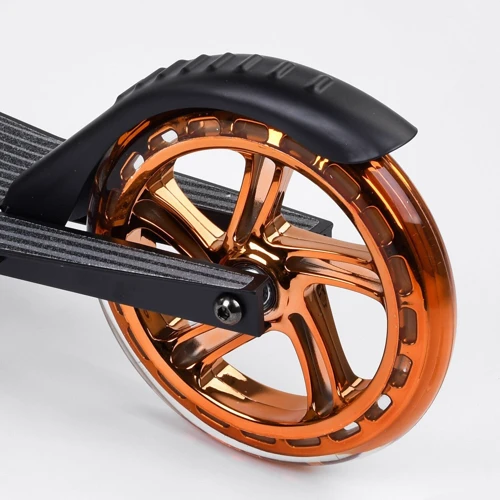 Самокат алюминиевый Best Scooter колеса PU, 1 амортизатор передний, анодированная покраска Black/Orange (99636): Максимальная допустимая нагрузка, кг 100