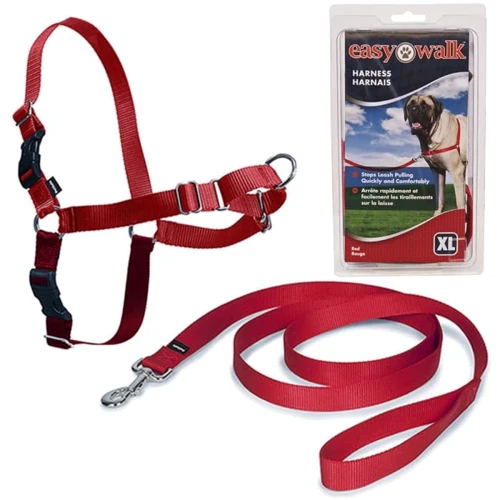 Шлея Premier Easy Walk для собак антирывок красная XL 0.182 кг