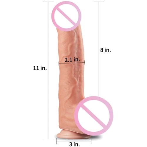 Фаллоимитатор LoveToy Dual Layered Silicone 11" Nature Cock