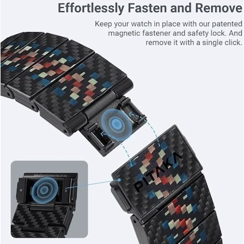 Аксессуар для Watch Pitaka Carbon Fiber Watch Band Rhapsody (AWB2308) for Apple Watch 49/45/44mm фото 9