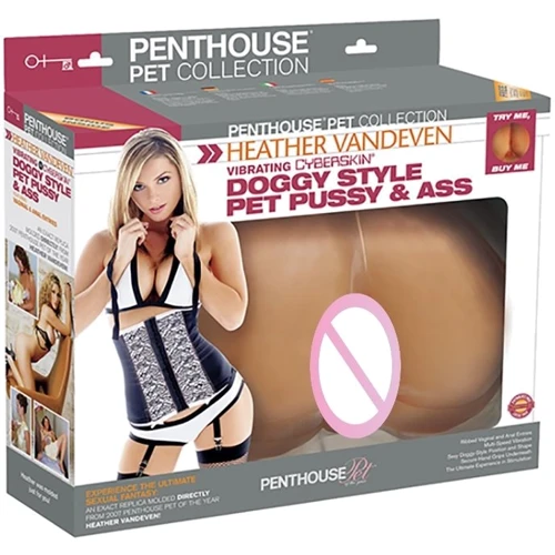 Мастурбатор Topco Sales Penthouse Pet Collection Heather Vandeven Vibrating CyberSkin Doggy Style Pet Pussy & Ass