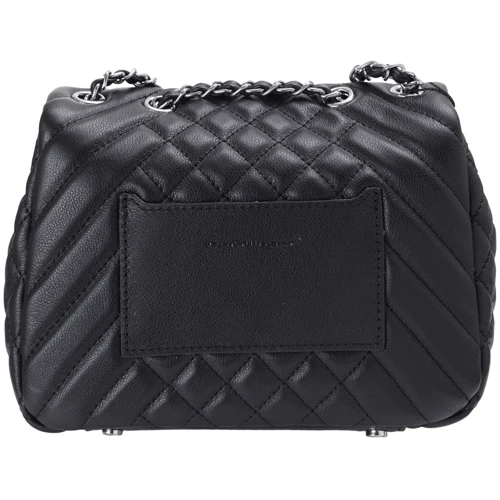 Женская сумка через плечо Der Flinger черная (SHIDF2020043-black): Фактура Зернистая, Стеганая, Матовая