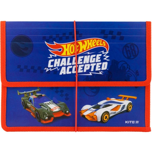 Папка для тетрадей Kite, Hot Wheels B5 на резинке, PP (HW19-023)