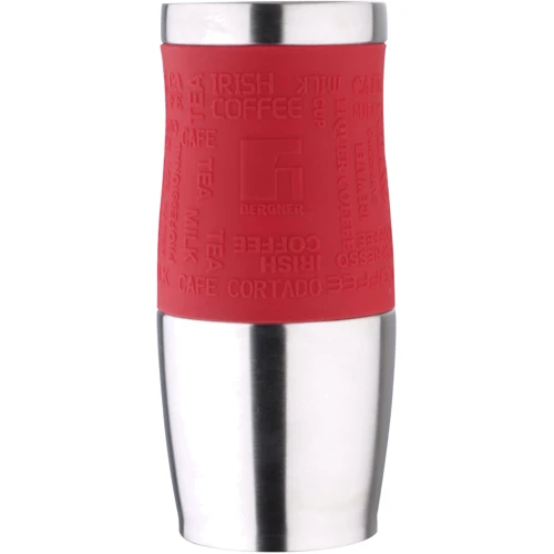 Термокухоль Bergner Travel BG-5958-RD 400 мл (00000025235): Особливості Питьевое отверстие, Открытие одной рукой, Нескользящее дно, Можно мыть в посудомоечной машине, Двойные стенки, Герметичность