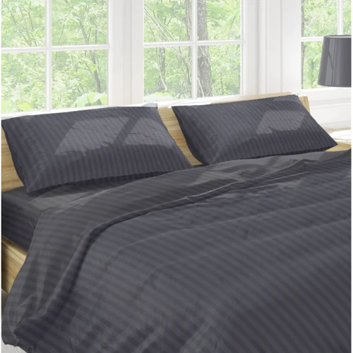 Простирадло на гумці SoundSleep Stripy Graphite бязь 90х200х20 см (93949231): Матеріал бязь