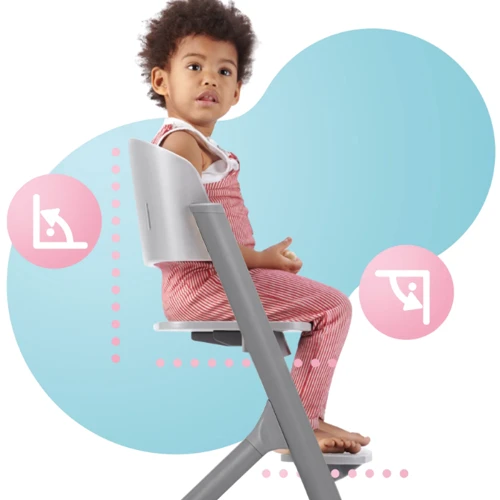 Стульчик для кормления с шезлонгом Kinderkraft Igee Calmee Cloudy Grey (KHIGCA00GRY0000)