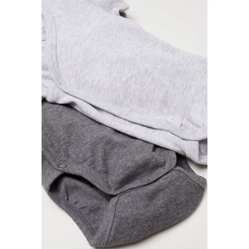 Боди H&M 62758081 74 см серое (2 шт.): Пол Унисекс