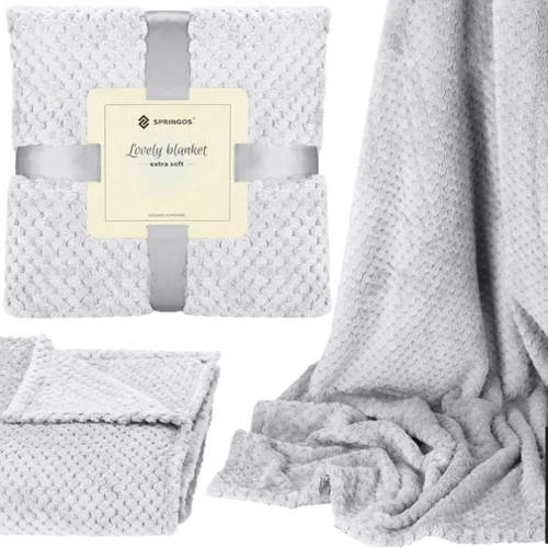 Плед Springos Extra Soft 200x220 см серый (HA7098)