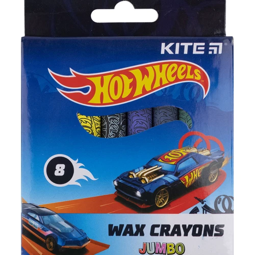Крейда воскова Kite Jumbo Hot Wheels 8 кольорів (HW21-076)