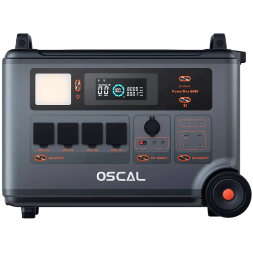 Зарядная станция Oscal PowerMax 6000 6000W 3600Wh: Емкость аккумулятора, Вт/ч 3600