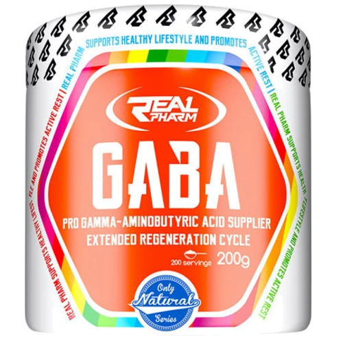Амінокислота для спорту Real Pharm GABA 200 g / 200 servings / Strawberry Raspberry