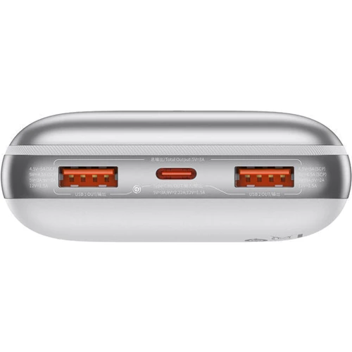 Зовнішній акумулятор Baseus Power Bank 20000mAh Bipow Pro Digital Display PD 22.5W White (PPBD040302): Кількість USB 3