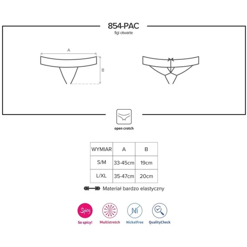 Трусики Obsessive 854-PAC-1 otwarte, S/M
