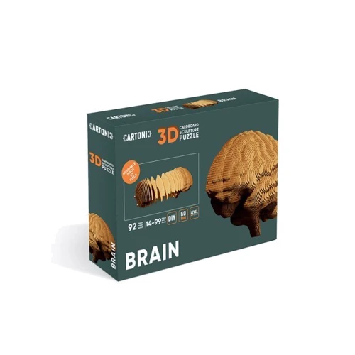 Картонний конструктор Cartonic 3D Puzzle BRAIN: Кількість фрагментів, шт 92