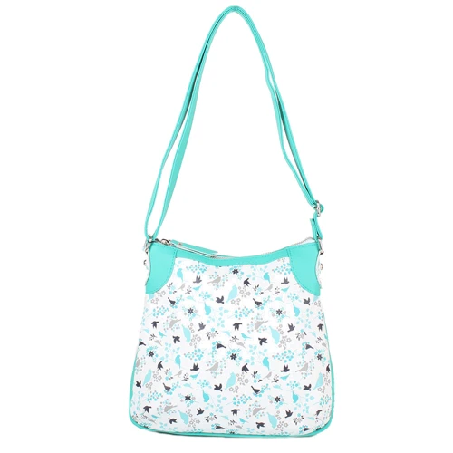 Женская сумка через плечо Laskara бирюзовая (LK-20286-turquoise)