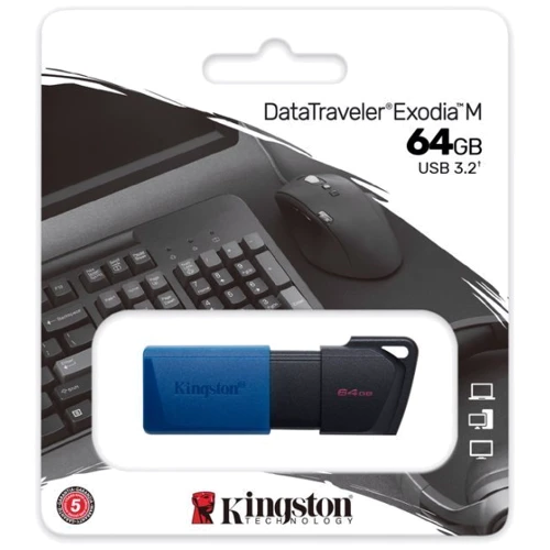 USB-флешка Kingston 64GB DataTraveler Exodia M Blue USB 3.2 (DTXM/64GB)