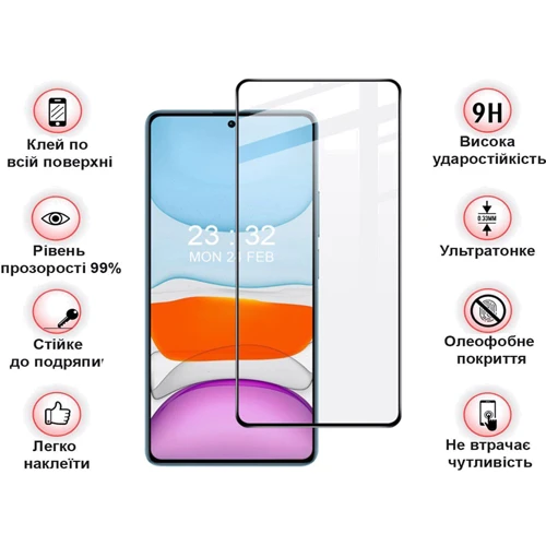 Аксессуар для смартфона BeCover Tempered Glass Black for Xiaomi Redmi Note 13 (710363)