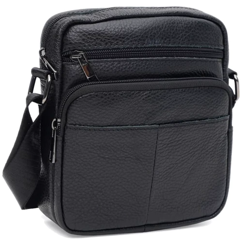 Мужская сумка через плечо Keizer черная (K1230bl-black)