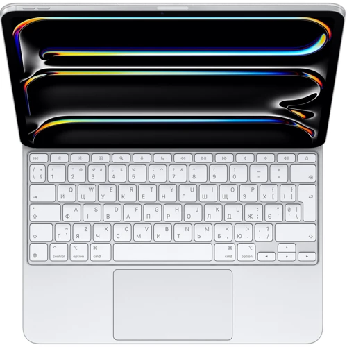 Аксессуар для iPad Apple Magic Keyboard for iPad Pro 13‑inch (M4) - Ukrainian - White (MWR43UA/A)