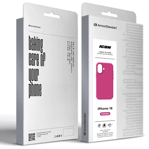 Чехол для iPhone ArmorStandart ICON2 Case Fuchsia for iPhone 16 (ARM81299) фото 5