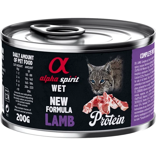 Влажный корм Alpha Spirit для котов Lamb for Adult Cats с ягненком 200 г (as311278)