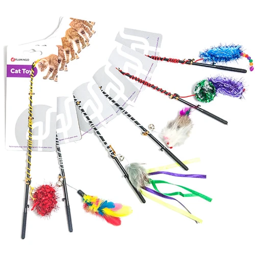 Вудка для кішок Flamingo Fishing-Rod з іграшкою 5х60 см