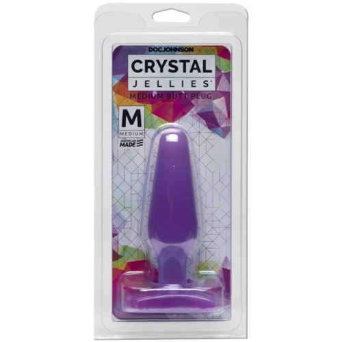 Анальная пробка Doc Johnson Crystal Jellies Butt Plug Medium (фиолетовый)
