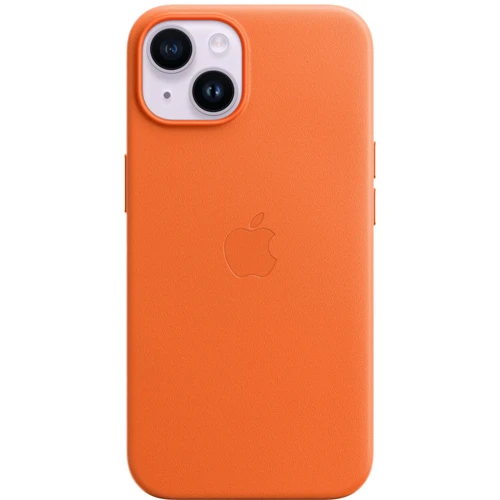 Чехол для iPhone Apple for iPhone 14 Leather Case with MagSafe Orange (MPP83) : Цвет оранжевый