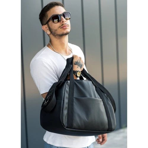 Сумка чоловіча Sambag Vogue LQH чорна (90221001): Фактура Гладкая, Матовая
