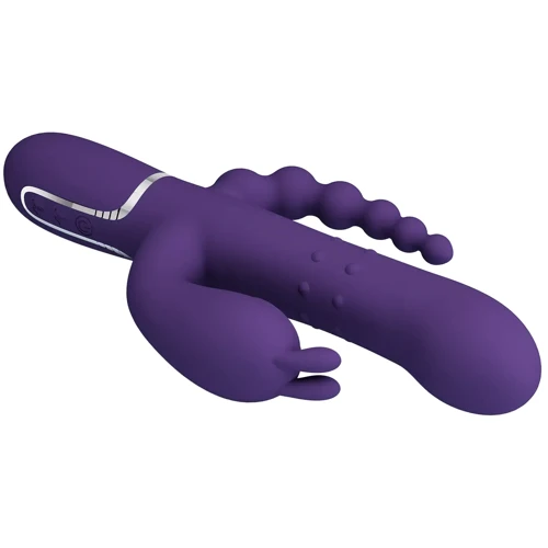 Вибратор с анальным и клиторальным стимулятором LYBAILE Pretty Love Cammy Dark Purple Twinkled Tenderness (BW-500036-2)