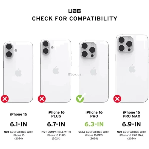 Чехол для iPhone Urban Armor Gear UAG Plyo Magsafe LE Black/Clear Ombre (11448011404G) for iPhone 16 Pro