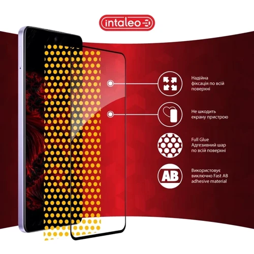 Intaleo Tempered Glass Full Glue Black for Oppo A3 5G фото 6