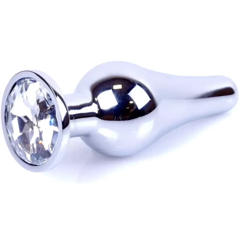 Анальная пробка BOSS of TOYS Boss Series - Jewellery Silver BUTT PLUG Clear (BS6400075)