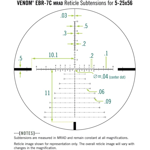 Приціл Vortex Venom 5-25x56 FFP із сіткою EBR-7C MRAD оптичний (VEN-52502)