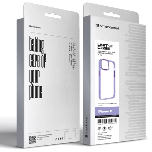 Чохол для iPhone ArmorStandart UNIT2 Case Lavender для iPhone 11 (ARM74783): Тип чохла накладка на заднюю часть