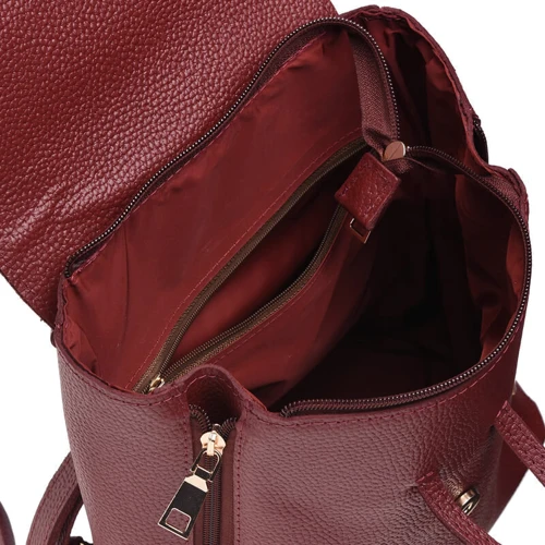 Женский рюкзак Ricco Grande бордовый (1L918-burgundy): Застежка Молния