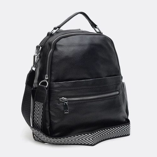 Женский рюкзак Keizer черный (K12108bl-black): Фактура Зернистая, Матовая