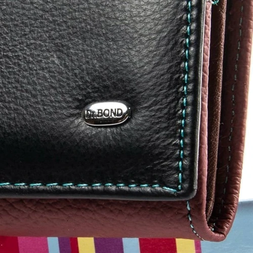 Жіночий гаманець Dr. Bond Rainbow чорний (WRS-22M black): Стать Женский